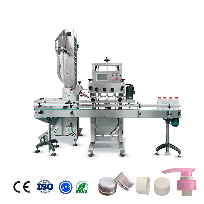 Plena Aŭtomata Vitra Botelo Kaptanta Maŝinon Por Ŝampuo